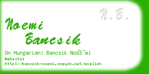 noemi bancsik business card